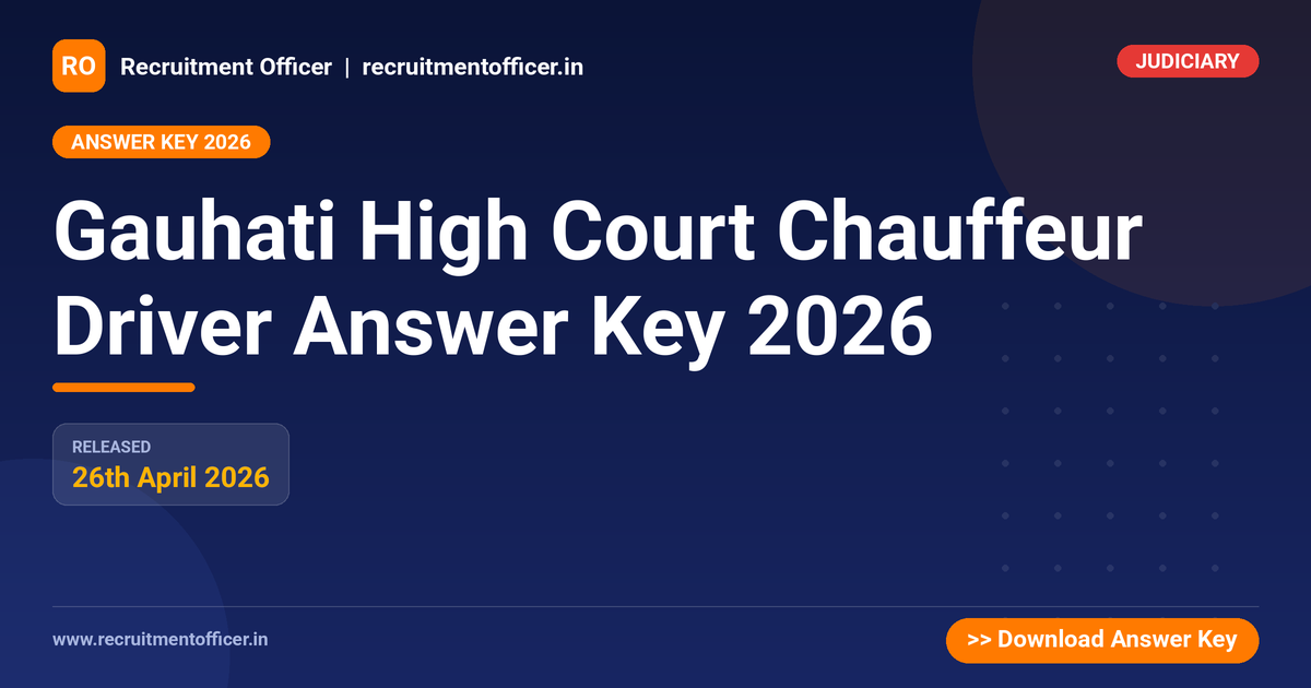 Gauhati High Court Chauffeur Driver Answer Key 2026 1 Gauhati High Court Chauffeur Driver Answer Key 2026 - NRAI nrai.in