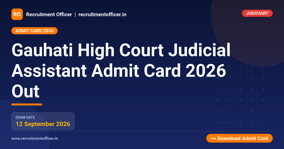 Gauhati High Court Judicial Assistant Admit Card 2026 Out 1 Gauhati High Court Judicial Assistant Admit Card 2026 Out - NRAI nrai.in