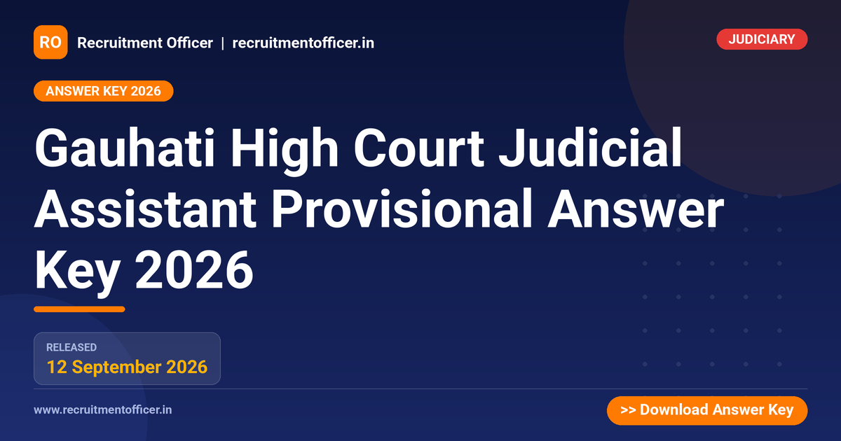Gauhati High Court Judicial Assistant Provisional Answer Key 2026 1 Gauhati High Court Judicial Assistant Provisional Answer Key 2026 - NRAI nrai.in