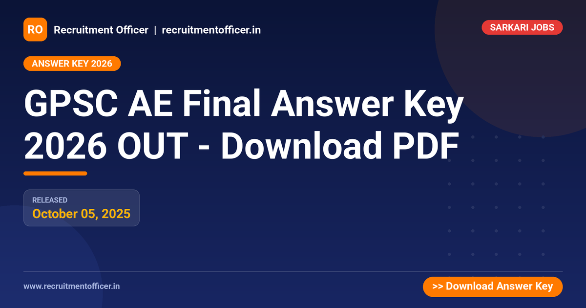 GPSC AE Final Answer Key 2026 OUT - Download PDF 1 GPSC AE Final Answer Key 2026 OUT - Download PDF - NRAI nrai.in