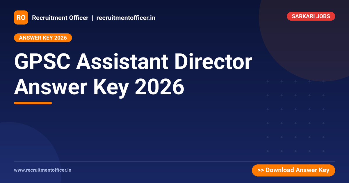 GPSC Assistant Director Answer Key 2026 1 GPSC Assistant Director Answer Key 2026 - NRAI nrai.in