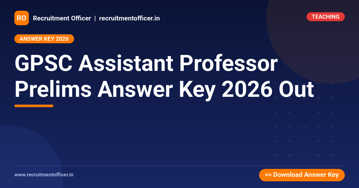 GPSC Assistant Professor Prelims Answer Key 2026 Out 1 GPSC Assistant Professor Prelims Answer Key 2026 Out - NRAI nrai.in