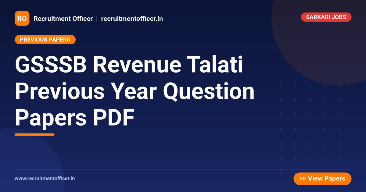 GSSSB Revenue Talati Previous Year Question Papers PDF 1 GSSSB Revenue Talati Previous Year Question Papers PDF - NRAI nrai.in