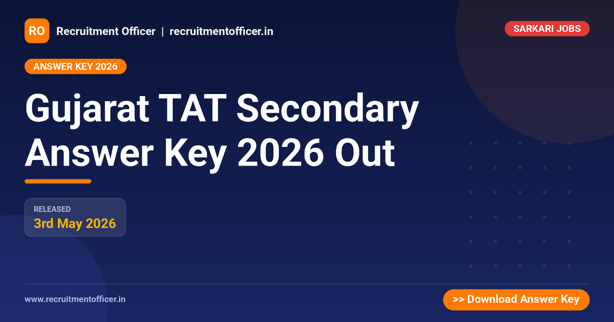 Gujarat TAT Secondary Answer Key 2026 Out 1 Gujarat TAT Secondary Answer Key 2026 Out - NRAI nrai.in