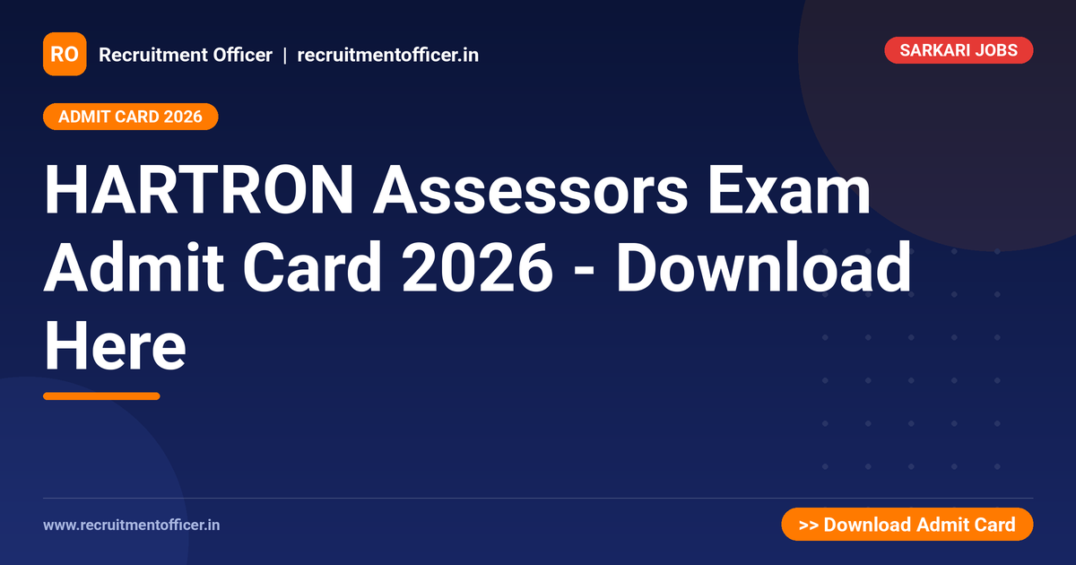 HARTRON Assessors Exam Admit Card 2026 - Download Here 1 HARTRON Assessors Exam Admit Card 2026 - Download Here - NRAI nrai.in