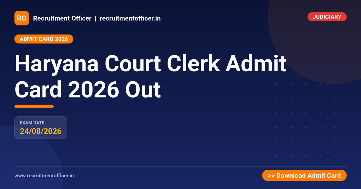 Haryana Court Clerk Admit Card 2026 Out 1 Haryana Court Clerk Admit Card 2026 Out - NRAI nrai.in