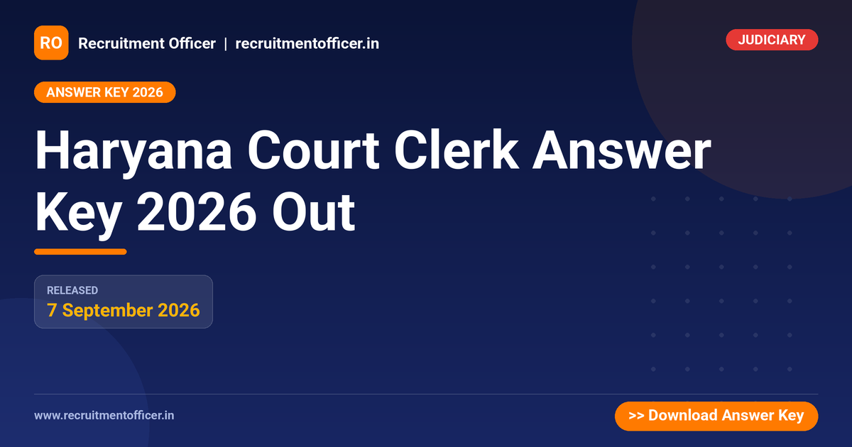 Haryana Court Clerk Answer Key 2026 Out 1 Haryana Court Clerk Answer Key 2026 Out - NRAI nrai.in