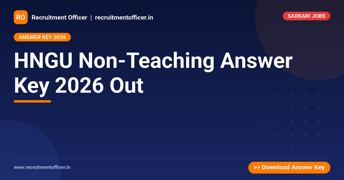 HNGU Non-Teaching Answer Key 2026 Out 1 HNGU Non-Teaching Answer Key 2026 Out - NRAI nrai.in