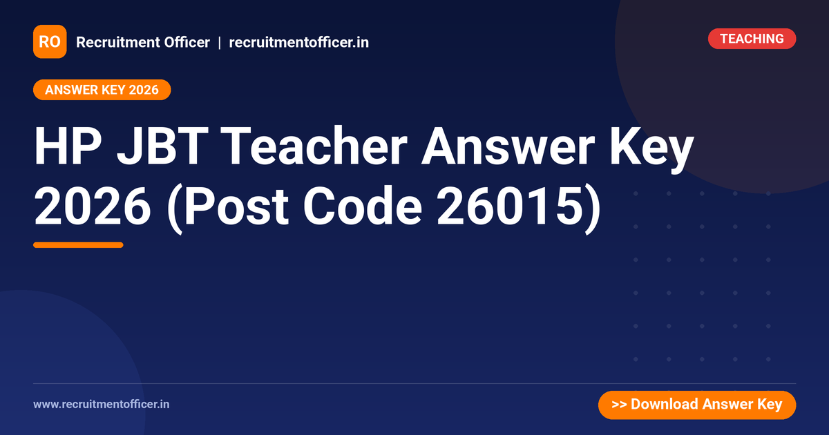 HP JBT Teacher Answer Key 2026 (Post Code 26015) 1 HP JBT Teacher Answer Key 2026 (Post Code 26015) - NRAI nrai.in