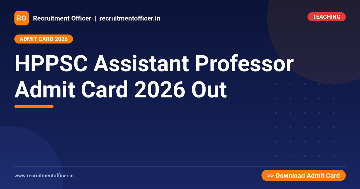 HPPSC Assistant Professor Admit Card 2026 Out 1 HPPSC Assistant Professor Admit Card 2026 Out - NRAI nrai.in