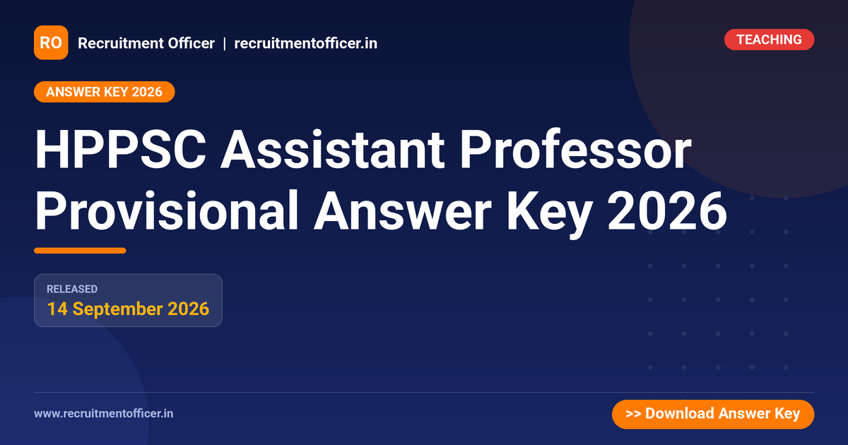 HPPSC Assistant Professor Provisional Answer Key 2026 - NRAI nrai.in