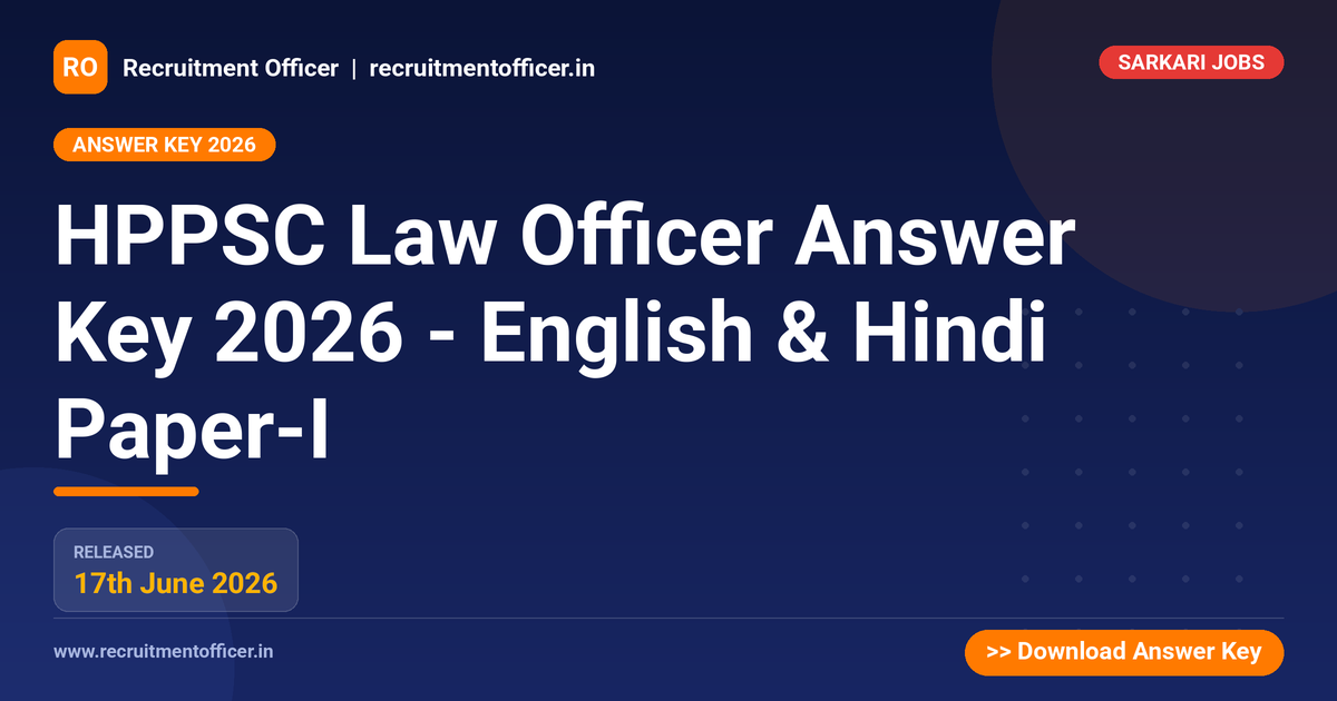 HPPSC Law Officer Answer Key 2026 - English & Hindi Paper-I 1 HPPSC Law Officer Answer Key 2026 - English & Hindi Paper-I - NRAI nrai.in