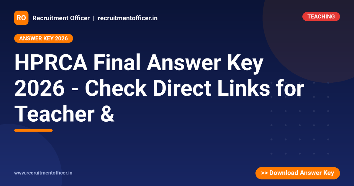 HPRCA Final Answer Key 2026 - Check Direct Links for Teacher & 1 HPRCA Final Answer Key 2026 - Check Direct Links for Teacher & - NRAI nrai.in