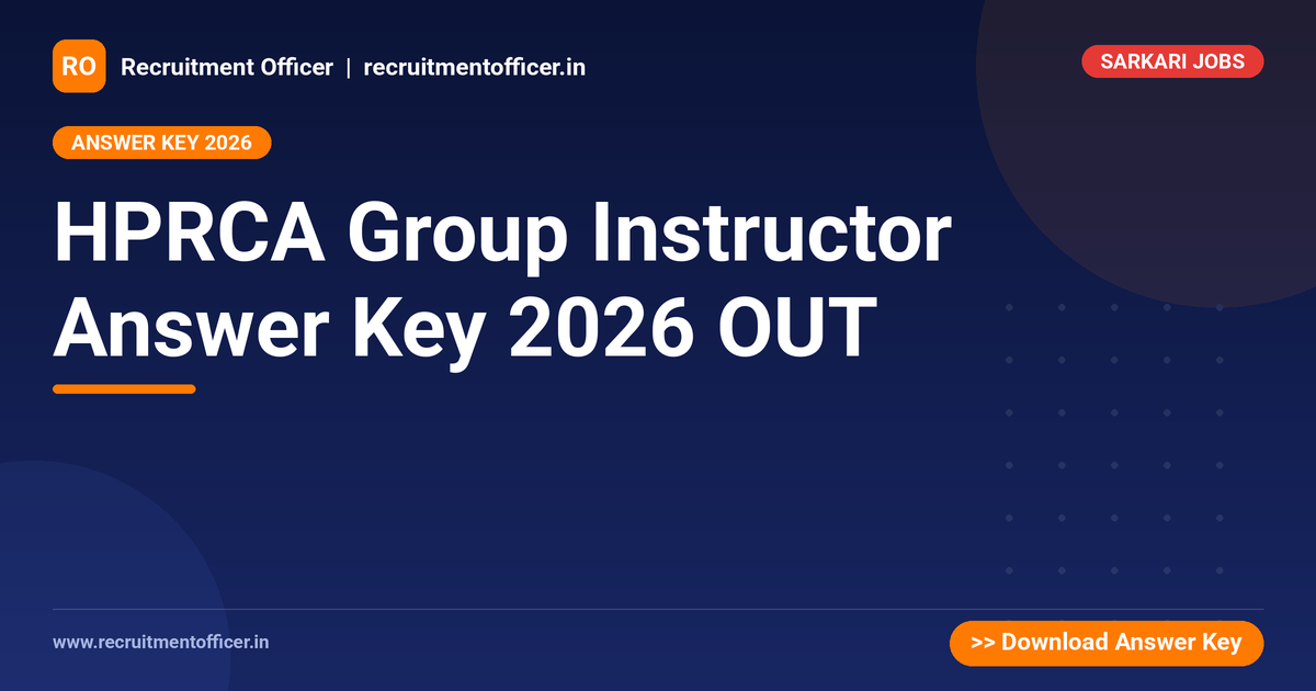 HPRCA Group Instructor Answer Key 2026 OUT - NRAI nrai.in