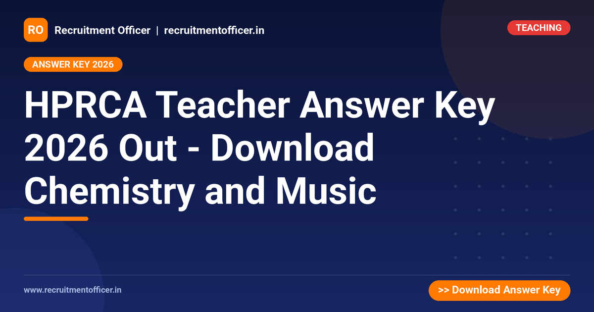 HPRCA Teacher Answer Key 2026 Out - Download Chemistry and Music 1 HPRCA Teacher Answer Key 2026 Out - Download Chemistry and Music - NRAI nrai.in