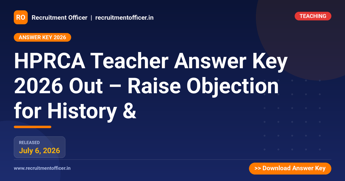 HPRCA Teacher Answer Key 2026 Out – Raise Objection for History & 1 HPRCA Teacher Answer Key 2026 Out – Raise Objection for History & - NRAI nrai.in