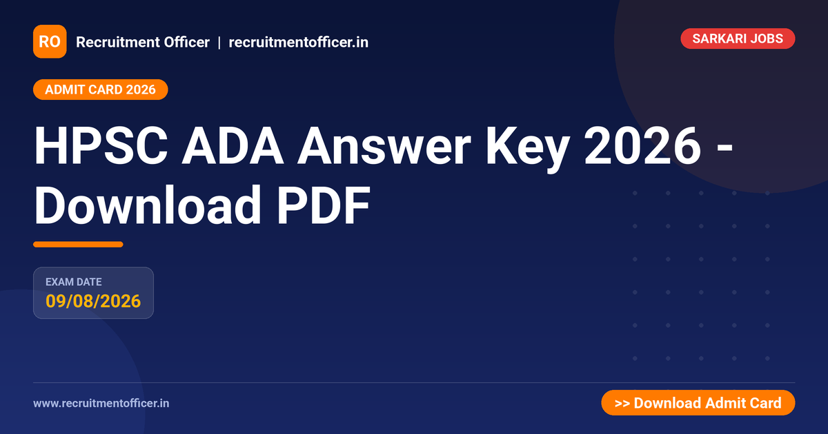 HPSC ADA Answer Key 2026 - Download PDF 1 HPSC ADA Answer Key 2026 - Download PDF - NRAI nrai.in