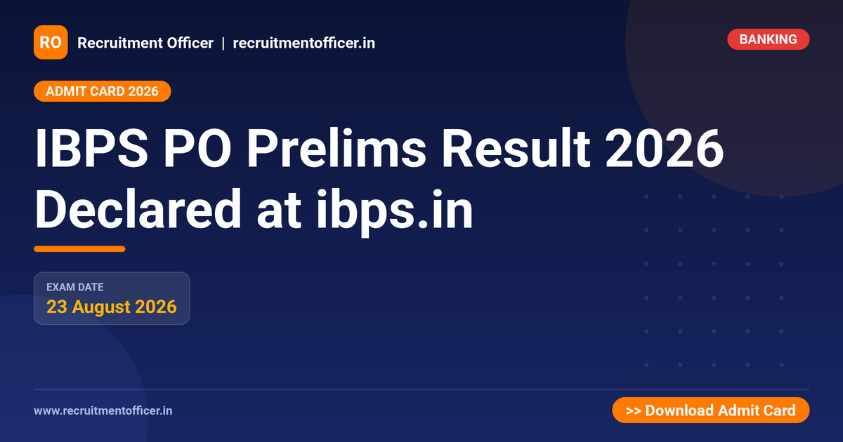 IBPS PO Prelims Result 2026 Declared at ibps.in 1 IBPS PO Prelims Result 2026 Declared at ibps.in - NRAI nrai.in