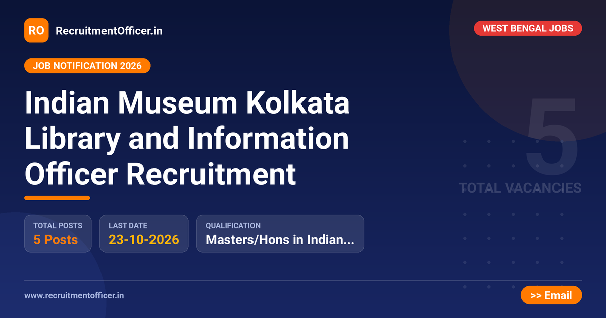 Indian Museum Kolkata Library and Information Officer Recruitment - RecruitmentOfficer.in