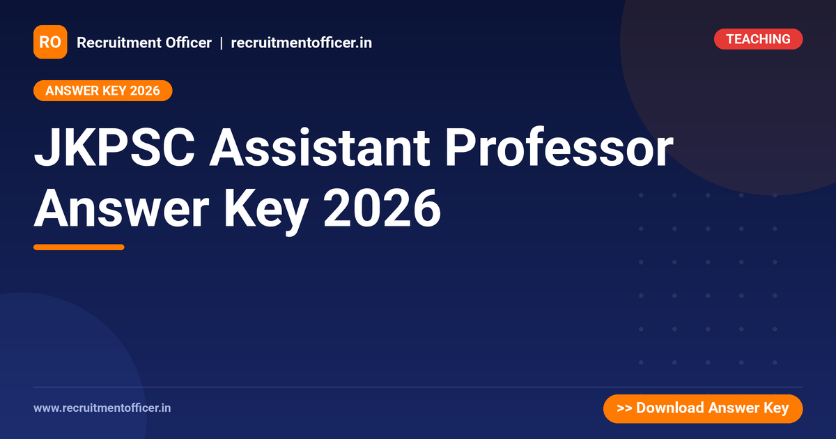 JKPSC Assistant Professor Answer Key 2026 1 JKPSC Assistant Professor Answer Key 2026 - NRAI nrai.in