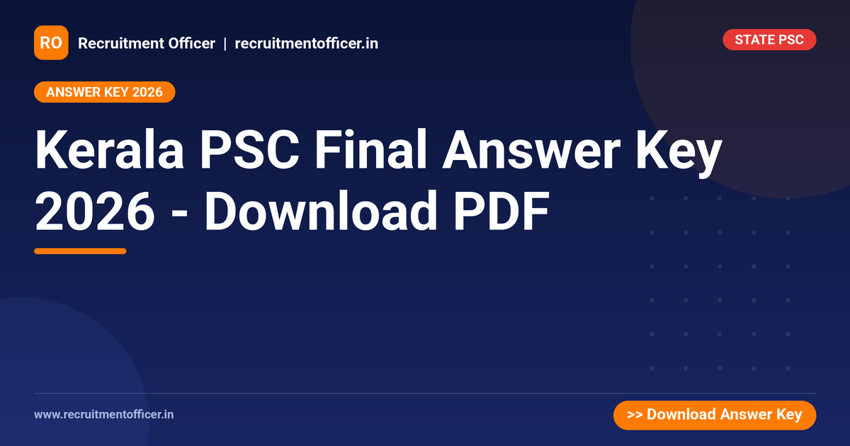 Kerala PSC Final Answer Key 2026 - Download PDF 1 Kerala PSC Final Answer Key 2026 - Download PDF - NRAI nrai.in