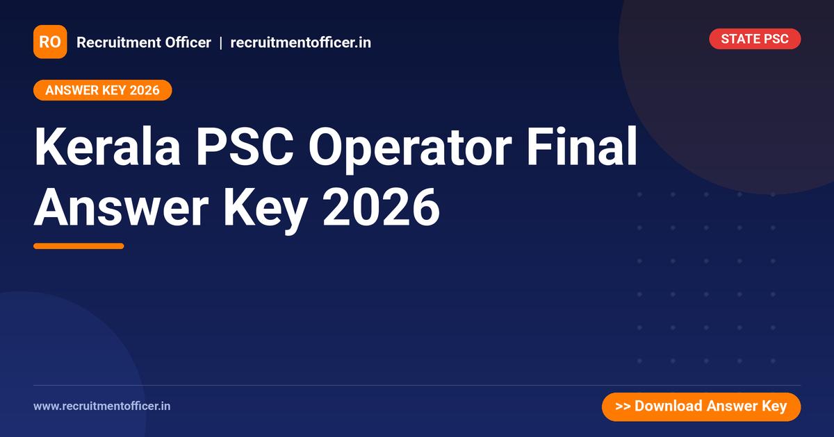 Kerala PSC Operator Final Answer Key 2026 1 Kerala PSC Operator Final Answer Key 2026 - NRAI nrai.in