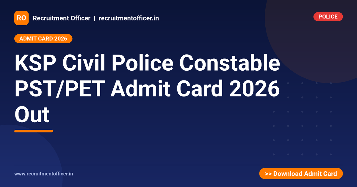 KSP Civil Police Constable PST/PET Admit Card 2026 Out 1 KSP Civil Police Constable PST/PET Admit Card 2026 Out - NRAI nrai.in