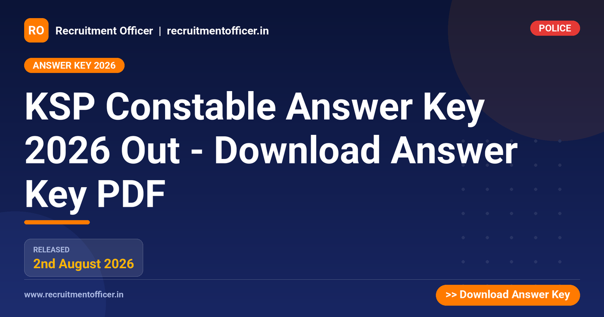 KSP Constable Answer Key 2026 Out - Download Answer Key PDF 1 KSP Constable Answer Key 2026 Out - Download Answer Key PDF - NRAI nrai.in