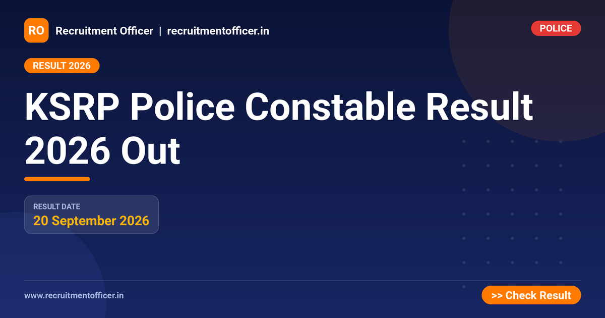 KSRP Police Constable Result 2026 Out 1 KSRP Police Constable Result 2026 Out - NRAI nrai.in