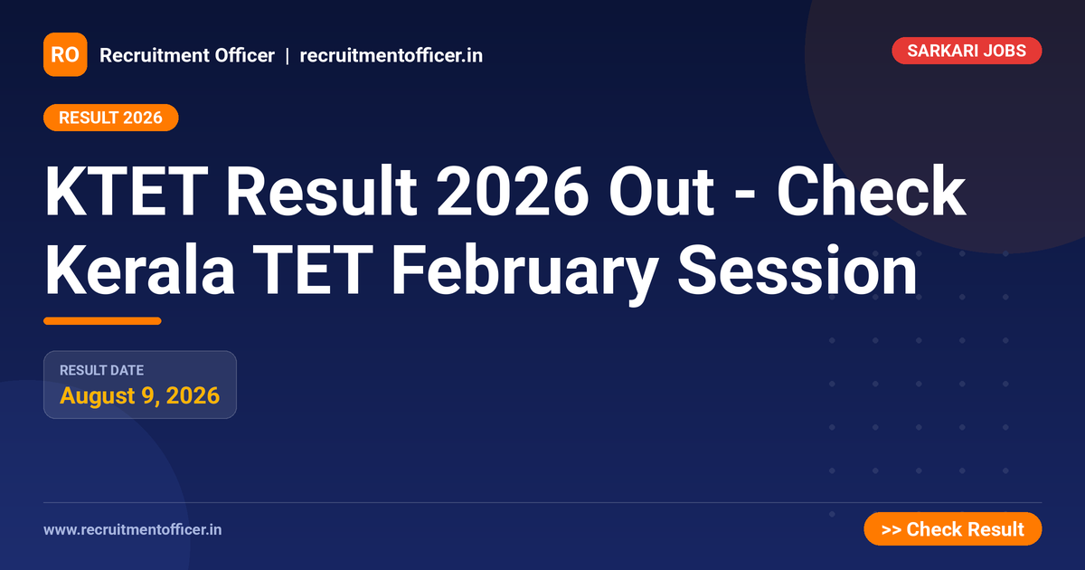 KTET Result 2026 Out - Check Kerala TET February Session 1 KTET Result 2026 Out - Check Kerala TET February Session - NRAI nrai.in