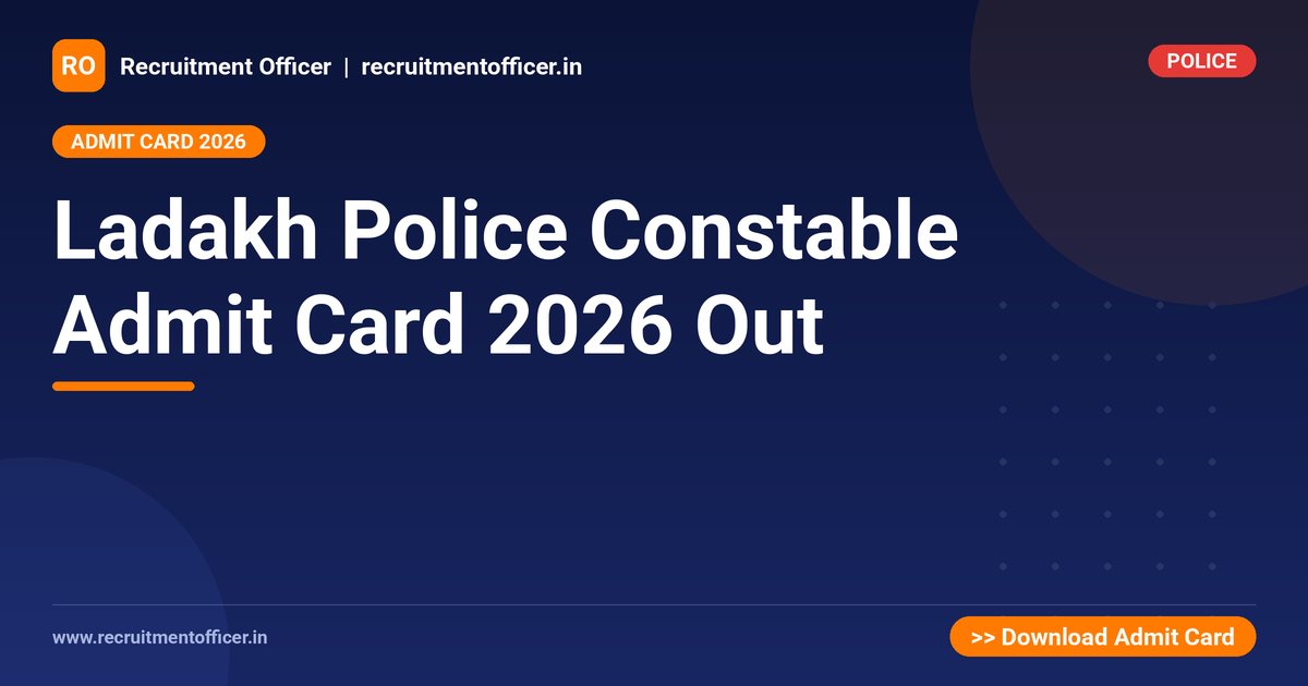 Ladakh Police Constable Admit Card 2026 Out 1 Ladakh Police Constable Admit Card 2026 Out - NRAI nrai.in