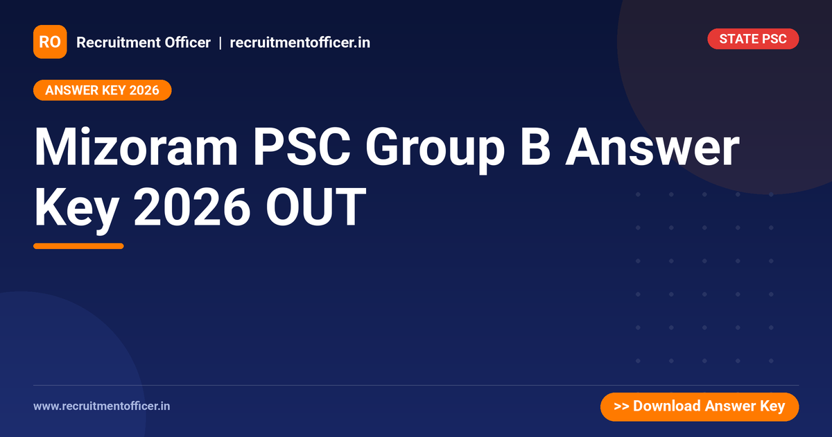 Mizoram PSC Group B Answer Key 2026 OUT 1 Mizoram PSC Group B Answer Key 2026 OUT - NRAI nrai.in