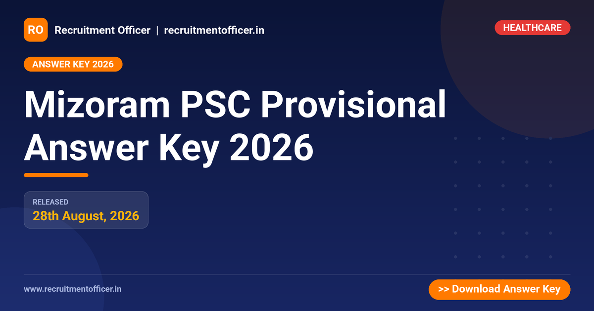 Mizoram PSC Provisional Answer Key 2026 1 Mizoram PSC Provisional Answer Key 2026 - NRAI nrai.in