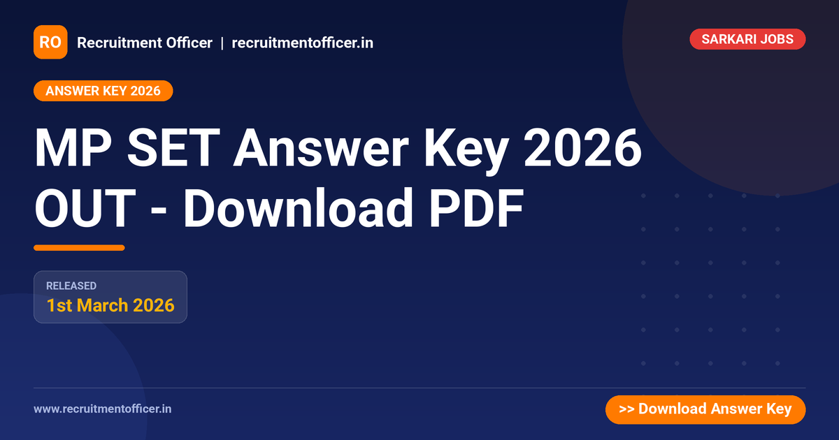 MP SET Answer Key 2026 OUT - Download PDF 1 MP SET Answer Key 2026 OUT - Download PDF - NRAI nrai.in