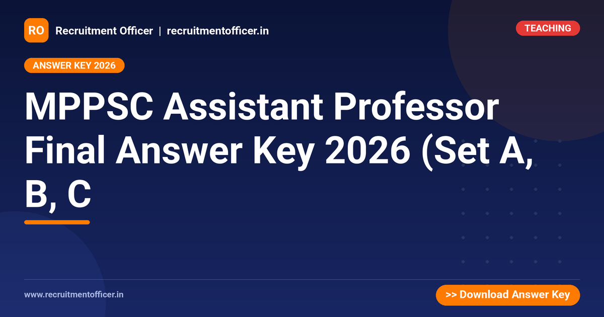 MPPSC Assistant Professor Final Answer Key 2026 (Set A, B, C 1 MPPSC Assistant Professor Final Answer Key 2026 (Set A, B, C - NRAI nrai.in