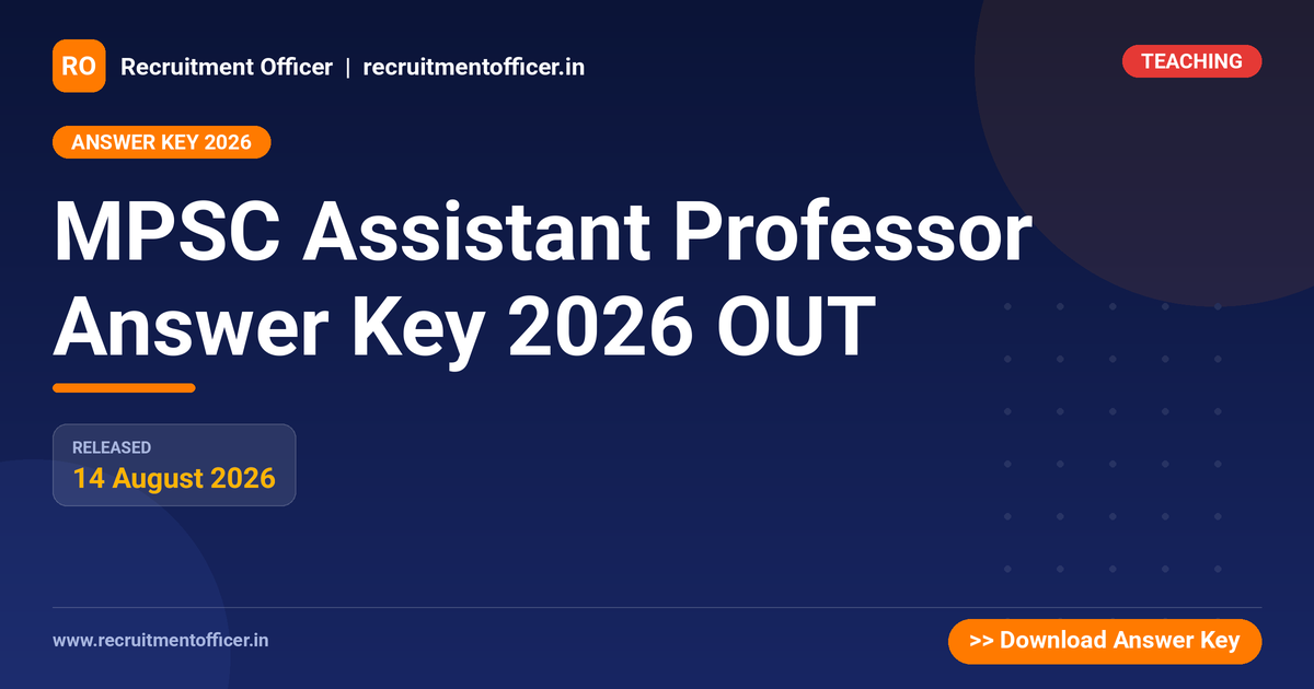 MPSC Assistant Professor Answer Key 2026 OUT 1 MPSC Assistant Professor Answer Key 2026 OUT - NRAI nrai.in