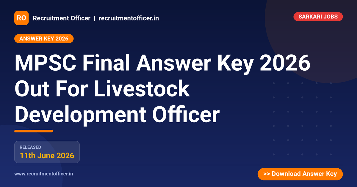 MPSC Final Answer Key 2026 Out For Livestock Development Officer 1 MPSC Final Answer Key 2026 Out For Livestock Development Officer - NRAI nrai.in