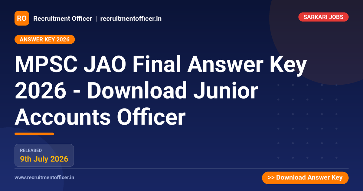MPSC JAO Final Answer Key 2026 - Download Junior Accounts Officer 1 MPSC JAO Final Answer Key 2026 - Download Junior Accounts Officer - NRAI nrai.in