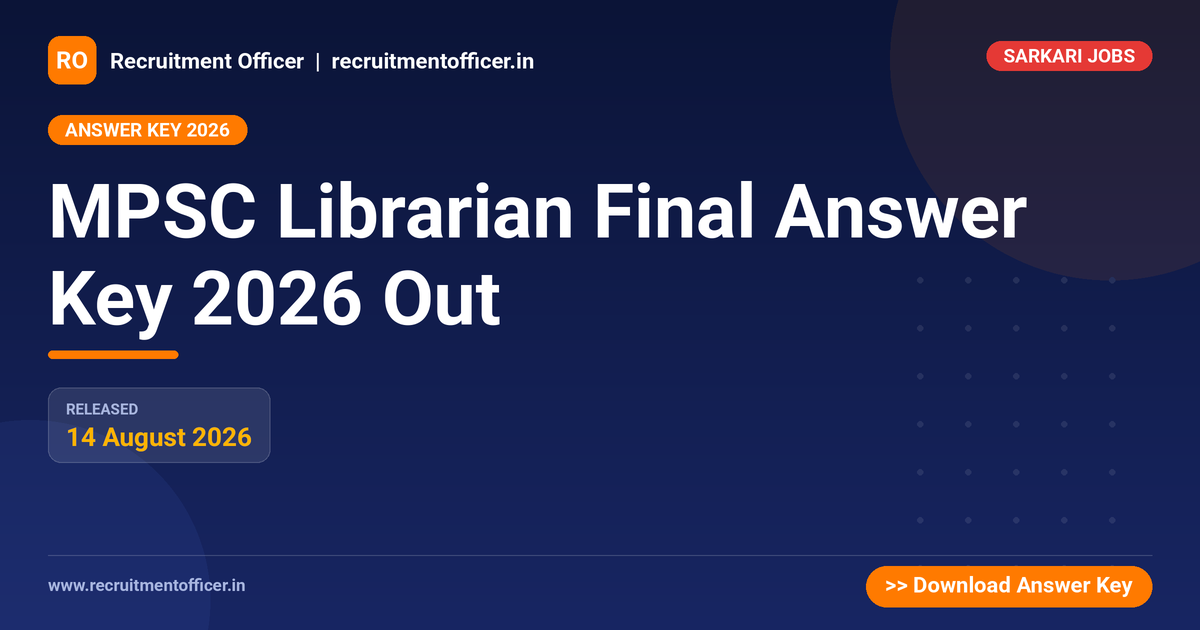 MPSC Librarian Final Answer Key 2026 Out - NRAI nrai.in