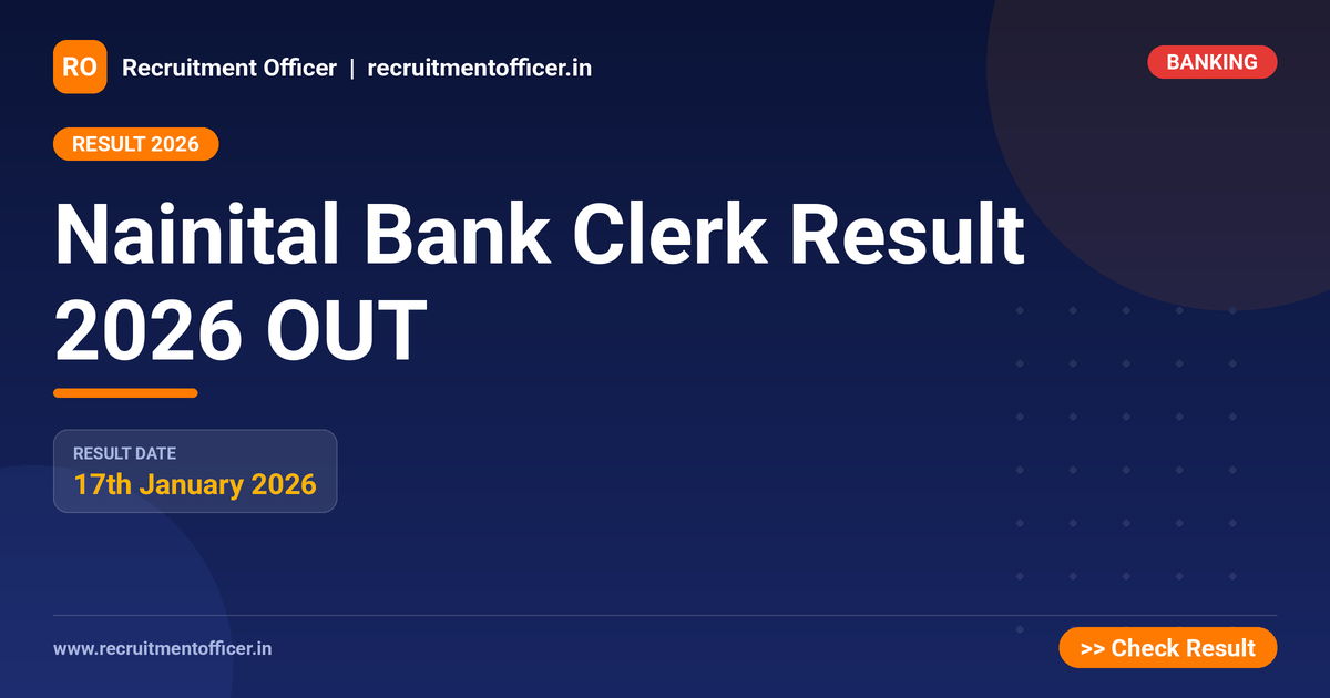 Nainital Bank Clerk Result 2026 OUT - NRAI nrai.in