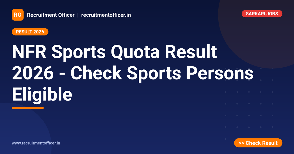 NFR Sports Quota Result 2026 - Check Sports Persons Eligible 1 NFR Sports Quota Result 2026 - Check Sports Persons Eligible - NRAI nrai.in