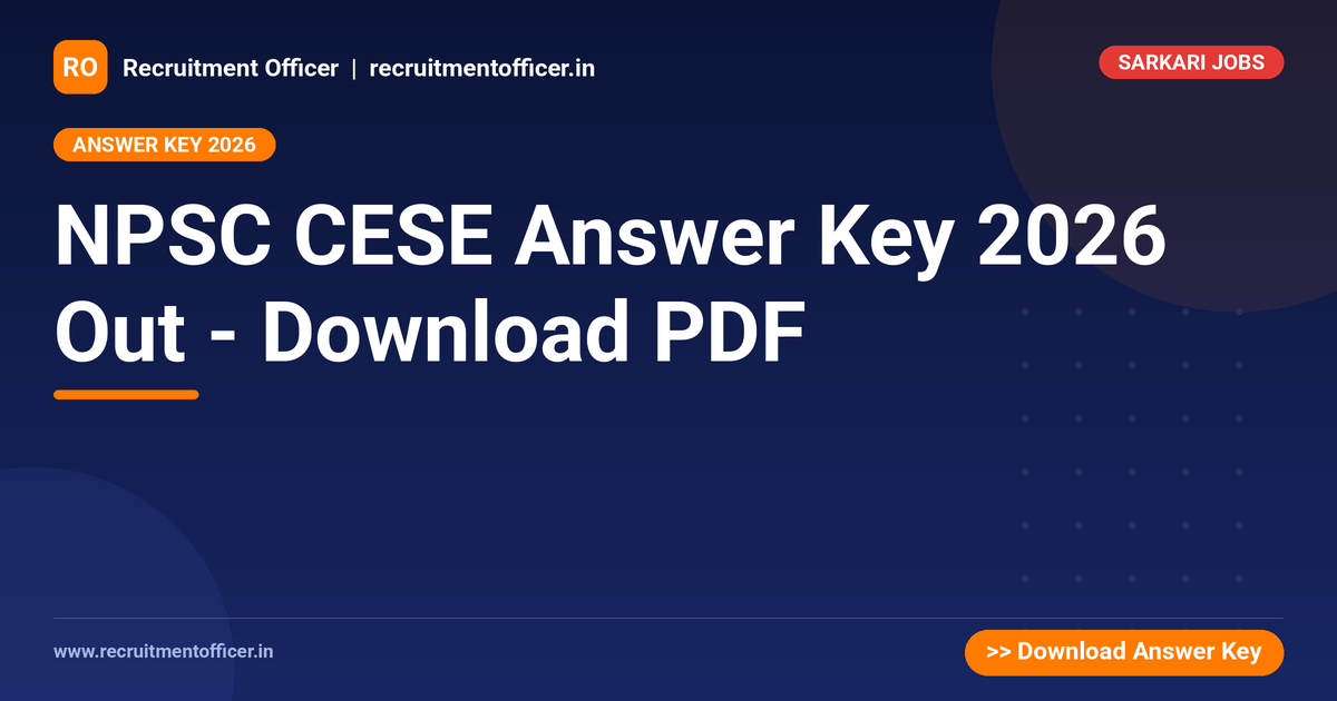 NPSC CESE Answer Key 2026 Out - Download PDF 1 NPSC CESE Answer Key 2026 Out - Download PDF - NRAI nrai.in