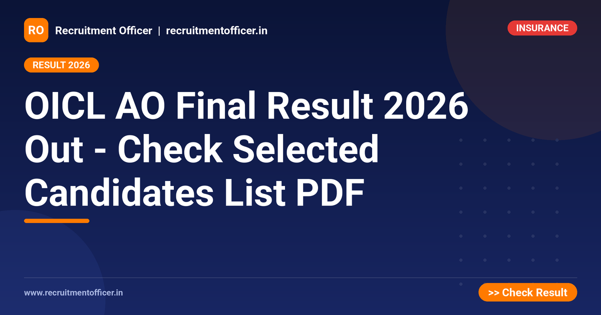 OICL AO Final Result 2026 Out - Check Selected Candidates List PDF - NRAI nrai.in