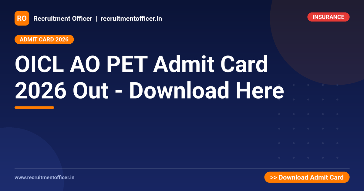 OICL AO PET Admit Card 2026 Out - Download Here 1 OICL AO PET Admit Card 2026 Out - Download Here - NRAI nrai.in