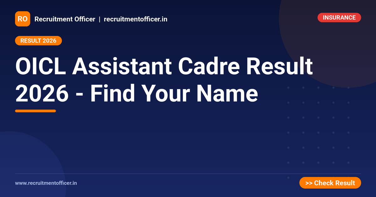 OICL Assistant Cadre Result 2026 - Find Your Name 1 OICL Assistant Cadre Result 2026 - Find Your Name - NRAI nrai.in