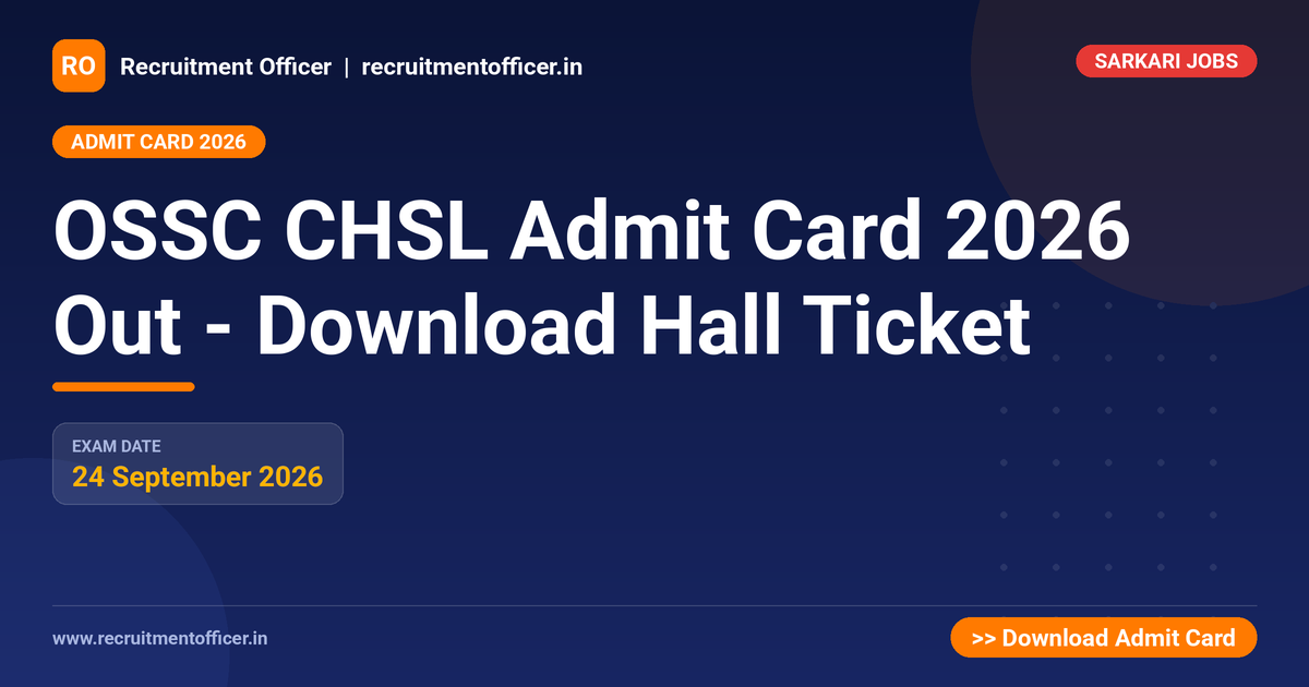 OSSC CHSL Admit Card 2026 Out - Download Hall Ticket 1 OSSC CHSL Admit Card 2026 Out - Download Hall Ticket - NRAI nrai.in