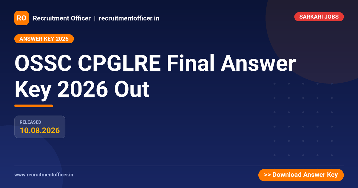 OSSC CPGLRE Final Answer Key 2026 Out 1 OSSC CPGLRE Final Answer Key 2026 Out - NRAI nrai.in