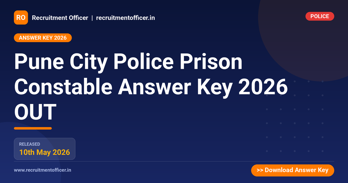Pune City Police Prison Constable Answer Key 2026 OUT 1 Pune City Police Prison Constable Answer Key 2026 OUT - NRAI nrai.in