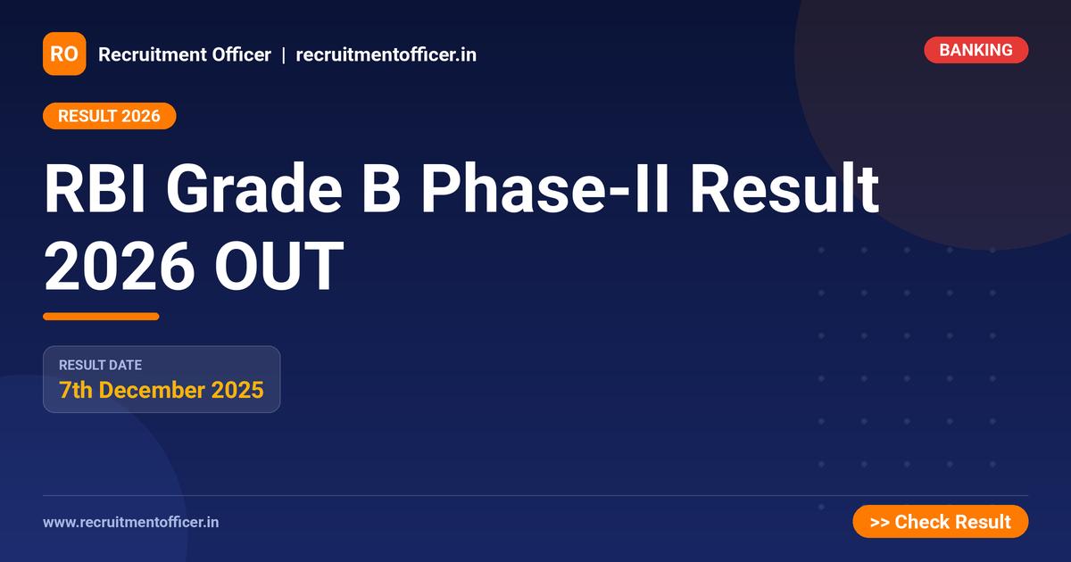 RBI Grade B Phase-II Result 2026 OUT 1 RBI Grade B Phase-II Result 2026 OUT - NRAI nrai.in