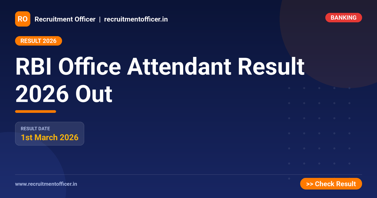 RBI Office Attendant Result 2026 Out 1 RBI Office Attendant Result 2026 Out - NRAI nrai.in